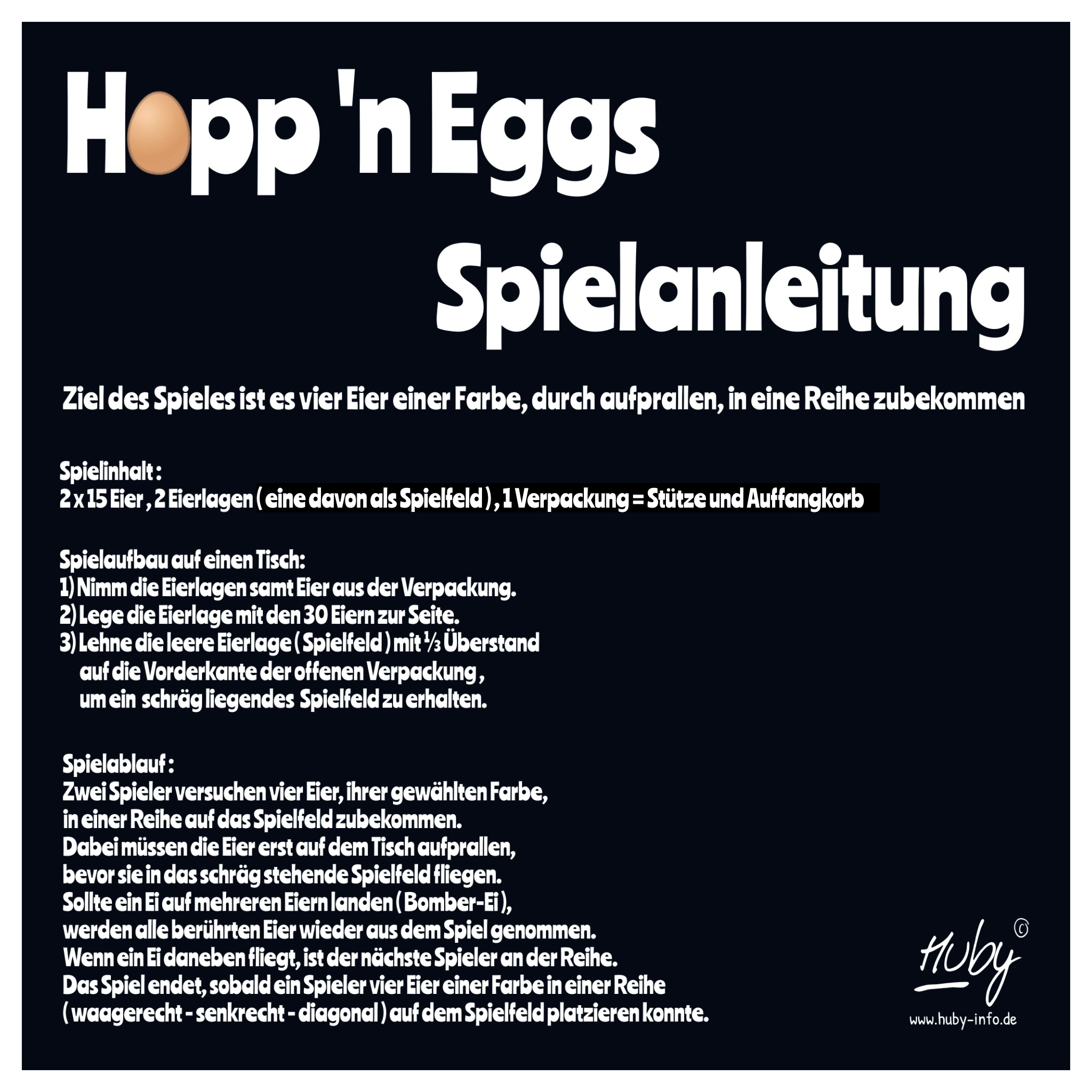 'Hopp 'n' Eggs' Spieleanleitung